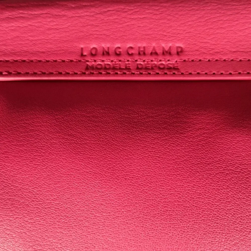 Longchamp Le Pliage Cuir 2-Way Leather Tote Shoulder Bag Pink - Picture 6 of 16